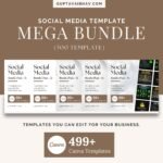 Social Media Template Mega Bundle – 1 (500 Canva Post)