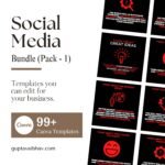 Social Media Template Bundle – 1 (100 Canva Post)