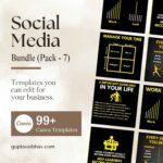 Social Media Template Bundle – 7 (100 Canva Post)