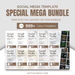 Social Media Template Mega Bundle – 2 (1000 Canva Post)